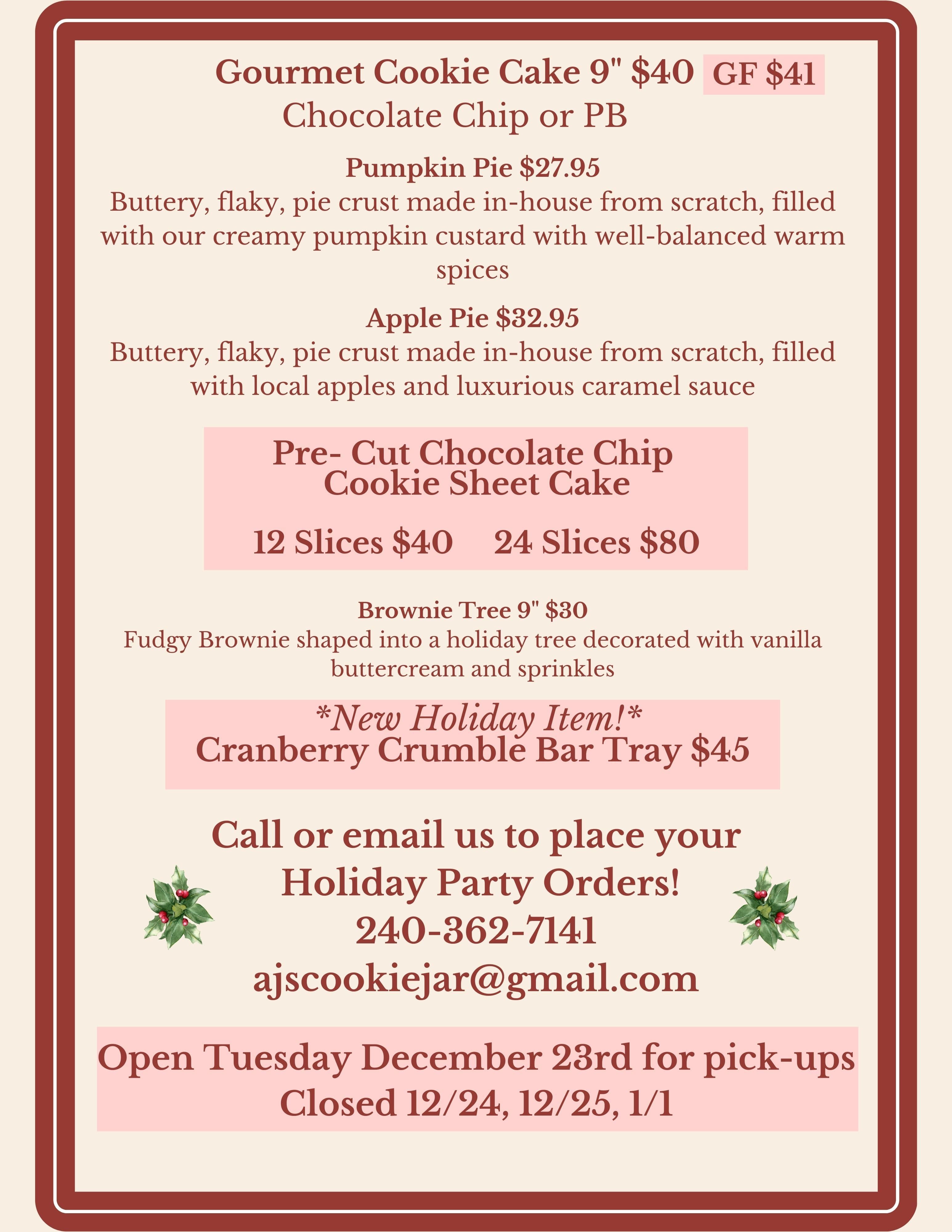 Holiday Menu 2